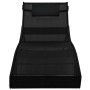 Tumbona con cojín ratán sintético negro de vidaXL, Tumbonas - Ref: Foro24-44717, Precio: 118,34 €, Descuento: %