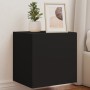 Mueble de TV de pared con luces LED negro 40,5x35x40 cm de , Muebles TV - Ref: Foro24-837248, Precio: 43,23 €, Descuento: %