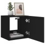 Mueble de TV de pared con luces LED negro 40,5x35x40 cm de , Muebles TV - Ref: Foro24-837248, Precio: 43,23 €, Descuento: %