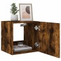 Muebles TV de pared luces LED 2 uds roble ahumado 40,5x35x40 cm de , Muebles TV - Ref: Foro24-837255, Precio: 68,55 €, Descue...