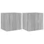 Muebles TV de pared luces LED 2 uds gris Sonoma 40,5x35x40 cm de , Muebles TV - Ref: Foro24-837257, Precio: 70,81 €, Descuent...
