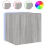 Muebles TV de pared luces LED 2 uds gris Sonoma 40,5x35x40 cm de , Muebles TV - Ref: Foro24-837257, Precio: 70,81 €, Descuent...