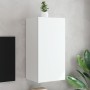 Mueble de TV de pared con luces LED blanco 40,5x35x80 cm de , Muebles TV - Ref: Foro24-837260, Precio: 52,30 €, Descuento: %