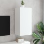 Mueble de TV de pared con luces LED blanco 40,5x35x80 cm de , Muebles TV - Ref: Foro24-837260, Precio: 52,30 €, Descuento: %