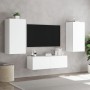 Mueble de TV de pared con luces LED blanco 40,5x35x80 cm de , Muebles TV - Ref: Foro24-837260, Precio: 52,30 €, Descuento: %