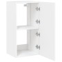 Mueble de TV de pared con luces LED blanco 40,5x35x80 cm de , Muebles TV - Ref: Foro24-837260, Precio: 52,30 €, Descuento: %
