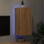 Mueble de TV de pared con luces LED roble Sonoma 40,5x35x80 cm de , Muebles TV - Ref: Foro24-837262, Precio: 58,09 €, Descuen...