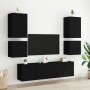 Muebles TV de pared 2 uds madera ingeniería negro 40,5x30x40 cm de , Muebles TV - Ref: Foro24-836899, Precio: 48,87 €, Descue...
