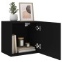 Muebles TV de pared 2 uds madera ingeniería negro 40,5x30x40 cm de , Muebles TV - Ref: Foro24-836899, Precio: 48,87 €, Descue...