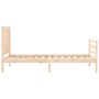 Estructura de cama individual con cabecero madera maciza de , Camas y somieres - Ref: Foro24-3194466, Precio: 106,13 €, Descu...