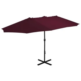 Sombrilla de jardín palo de aluminio 460x270 cm rojo burdeos de vidaXL, Sombrillas - Ref: Foro24-44871, Precio: 165,26 €, Des...