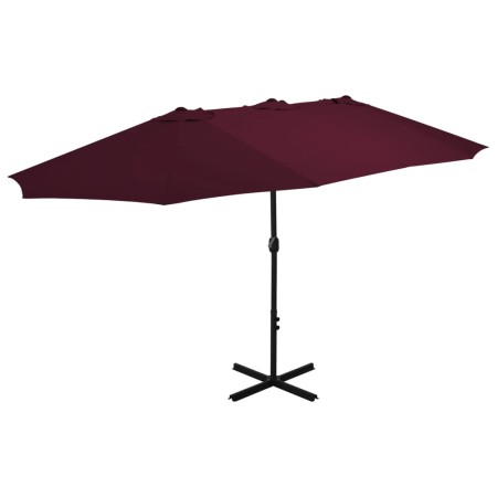 Sombrilla de jardín palo de aluminio 460x270 cm rojo burdeos de vidaXL, Sombrillas - Ref: Foro24-44871, Precio: 180,04 €, Des...