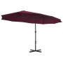 Sombrilla de jardín palo de aluminio 460x270 cm rojo burdeos de vidaXL, Sombrillas - Ref: Foro24-44871, Precio: 180,04 €, Des...