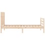 Estructura de cama individual con cabecero madera maciza de , Camas y somieres - Ref: Foro24-3194596, Precio: 111,25 €, Descu...