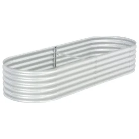 Arriate de acero galvanizado plateado 240x80x44 cm de vidaXL, Maceteros y jardineras - Ref: Foro24-45518, Precio: 105,89 €, D...