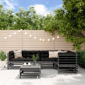 Mesa y taburetes altos jardín 6 pzas madera maciza de pino gris de , Conjuntos de jardín - Ref: Foro24-3186475, Precio: 413,3...