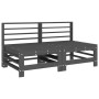 Mesa y taburetes altos jardín 6 pzas madera maciza de pino gris de , Conjuntos de jardín - Ref: Foro24-3186475, Precio: 413,3...