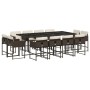 Set muebles de jardín 13 pzas y cojines ratán sintético marrón en Conjuntos de jardín | Comprar online en Foru.es