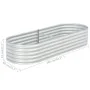 Arriate de acero galvanizado plateado 240x80x44 cm de vidaXL, Maceteros y jardineras - Ref: Foro24-45518, Precio: 105,89 €, D...