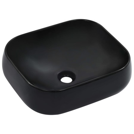 Lavabo 44,5x39,5x14,5 cm cerámica negro de vidaXL, Lavabos - Ref: Foro24-143906, Precio: 71,86 €, Descuento: %
