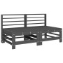 Juego de muebles de jardín 7 piezas madera maciza de pino gris de , Conjuntos de jardín - Ref: Foro24-3186440, Precio: 454,80...