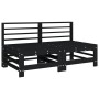 Juego de muebles de jardín 7 piezas madera maciza de pino negro de , Conjuntos de jardín - Ref: Foro24-3186442, Precio: 454,6...