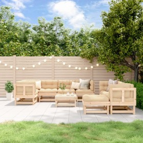 Juego muebles de jardín 10 piezas madera maciza pino de , Conjuntos de jardín - Ref: Foro24-3186564, Precio: 479,85 €, Descue...