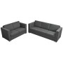 Conjunto de sofás 2 unidades tela gris oscuro de , Sofás - Ref: Foro24-274214, Precio: 874,03 €, Descuento: %