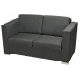 Conjunto de sofás 2 unidades tela gris oscuro de , Sofás - Ref: Foro24-274214, Precio: 874,03 €, Descuento: %