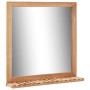 Mueble de lavabo con espejo de madera maciza de nogal de vidaXL, Muebles de baño - Ref: Foro24-247607, Precio: 108,73 €, Desc...