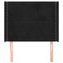 Cabecero con orejas de terciopelo negro 83x16x118/128 cm de , Cabeceros y pies de cama - Ref: Foro24-3119472, Precio: 65,61 €...