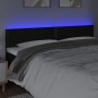 Cabecero con LED de tela negro 160x5x78/88 cm de , Cabeceros y pies de cama - Ref: Foro24-3121480, Precio: 50,48 €, Descuento: %