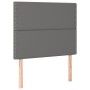 Cabecero con luces LED cuero sintético gris 100x5x118/128 cm de , Cabeceros y pies de cama - Ref: Foro24-3122372, Precio: 56,...