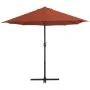 Sombrilla de jardín con palo de aluminio 460x270 cm terracota de vidaXL, Sombrillas - Ref: Foro24-44872, Precio: 162,41 €, De...