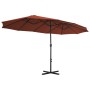 Sombrilla de jardín con palo de aluminio 460x270 cm terracota de vidaXL, Sombrillas - Ref: Foro24-44872, Precio: 177,23 €, De...