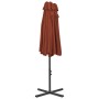 Sombrilla de jardín con palo de aluminio 460x270 cm terracota de vidaXL, Sombrillas - Ref: Foro24-44872, Precio: 177,23 €, De...