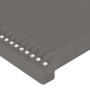 Cabecero con LED cuero sintético gris 203x16x118/128 cm de , Cabeceros y pies de cama - Ref: Foro24-3124020, Precio: 116,43 €...
