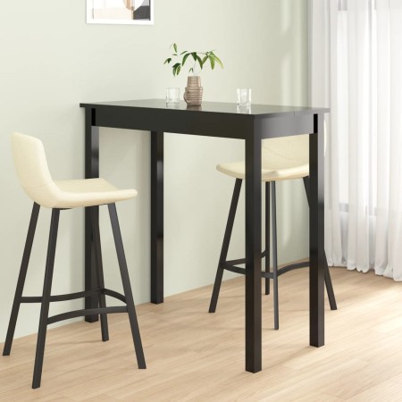 Mesa alta negra de MDF 115x55x107 cm en Mesas de comedor | Comprar online en Foru.es
