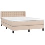 Cama box spring con colchón cuero sintético capuchino 140x190cm de , Camas y somieres - Ref: Foro24-3130780, Precio: 439,44 €...