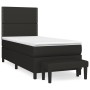 Cama box spring con colchón tela negro 80x200 cm de , Camas y somieres - Ref: Foro24-3136471, Precio: 321,26 €, Descuento: %