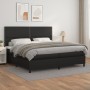 Cama box spring con colchón cuero sintético negro 200x200 cm de , Camas y somieres - Ref: Foro24-3142803, Precio: 671,13 €, D...
