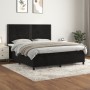 Cama box spring con colchón terciopelo negro 160x200 cm de , Camas y somieres - Ref: Foro24-3142973, Precio: 541,96 €, Descue...