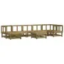 Juego de muebles de jardín 8 pzas madera de pino impregnada de , Conjuntos de jardín - Ref: Foro24-3186283, Precio: 410,83 €,...