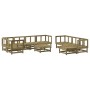 Juego de muebles de jardín 10 pzas madera de pino impregnada de , Conjuntos de jardín - Ref: Foro24-3186570, Precio: 518,29 €...