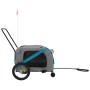 Remolque de bicicleta mascotas hierro tela Oxford azul gris de , Cochecitos para mascotas - Ref: Foro24-93904, Precio: 108,92...