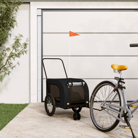 Remolque de bicicleta mascotas hierro tela Oxford negro de , Cochecitos para mascotas - Ref: Foro24-94024, Precio: 121,21 €, ...