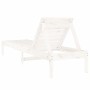 Tumbona de madera maciza de pino blanca 199,5x60x74 cm de , Tumbonas - Ref: Foro24-825067, Precio: 87,08 €, Descuento: %