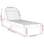 Tumbona madera maciza de pino 199,5x60x74 cm by , Loungers - Ref: Foro24-825065, Price: 97,99 €, Discount: %