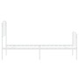 Estructura cama metal con cabecero y pie cama blanca 75x190 cm de , Camas y somieres - Ref: Foro24-373944, Precio: 71,17 €, D...