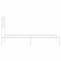 Estructura de cama de metal con cabecero blanco 80x200 cm de , Camas y somieres - Ref: Foro24-373927, Precio: 65,62 €, Descue...